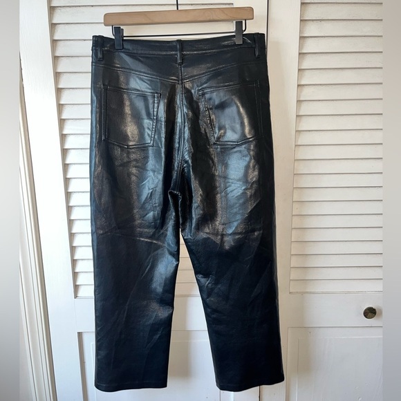 NWT Aritzia Wilfred The Melina Cropped Pant Black Vegan Leather size 12 - Picture 5 of 8